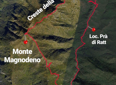 Il percorso Erve - Monte Magnodeno - Creste della Giumenta - Erve. By Orobie4You